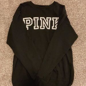 Black pink crew neck
